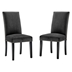 Parcel Performance Velvet Dining Side Chairs - Set of 2 - Charcoal