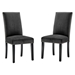 Parcel Performance Velvet Dining Side Chairs - Set of 2 - Charcoal - MOD5756