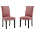 Parcel Performance Velvet Dining Side Chairs - Set of 2 - Dusty Rose