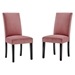 Parcel Performance Velvet Dining Side Chairs - Set of 2 - Dusty Rose - MOD5758