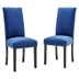 Parcel Performance Velvet Dining Side Chairs - Set of 2 - Navy