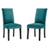 Parcel Performance Velvet Dining Side Chairs - Set of 2 - Teal