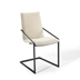 Pitch Upholstered Fabric Dining Armchair - Black Beige