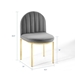 Isla Channel Tufted Performance Velvet Dining Side Chair - Gold Gray - MOD5848