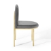 Isla Channel Tufted Performance Velvet Dining Side Chair - Gold Gray - MOD5848