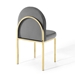 Isla Channel Tufted Performance Velvet Dining Side Chair - Gold Gray - MOD5848