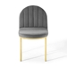 Isla Channel Tufted Performance Velvet Dining Side Chair - Gold Gray - MOD5848