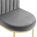 Isla Channel Tufted Performance Velvet Dining Side Chair - Gold Gray - MOD5848