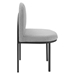 Isla Channel Tufted Upholstered Fabric Dining Side Chair - Black Light Gray - MOD5852