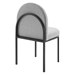 Isla Channel Tufted Upholstered Fabric Dining Side Chair - Black Light Gray - MOD5852