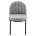 Isla Channel Tufted Upholstered Fabric Dining Side Chair - Black Light Gray - MOD5852