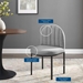 Isla Channel Tufted Upholstered Fabric Dining Side Chair - Black Light Gray - MOD5852