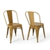 Promenade Bistro Dining Side Chair Set of 2 - Gold