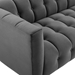 Mesmer Channel Tufted Button Performance Velvet Sofa - Charcoal - MOD6003