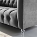 Mesmer Channel Tufted Button Performance Velvet Sofa - Charcoal - MOD6003