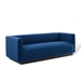 Conjure Channel Tufted Velvet Sofa - Navy - MOD6017