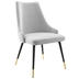 Adorn Tufted Performance Velvet Dining Side Chair - Light Gray