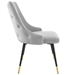 Adorn Tufted Performance Velvet Dining Side Chair - Light Gray - MOD6100