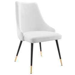 Adorn Tufted Performance Velvet Dining Side Chair - White 