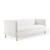 Shift Channel Tufted Performance Velvet Sofa - White