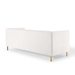 Shift Channel Tufted Performance Velvet Sofa - White - MOD6670