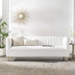 Shift Channel Tufted Performance Velvet Sofa - White - MOD6670