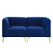 Triumph Channel Tufted Performance Velvet Loveseat - Navy - MOD7006