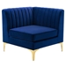 Triumph Channel Tufted Performance Velvet Loveseat - Navy - MOD7006