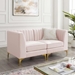 Triumph Channel Tufted Performance Velvet Loveseat - Pink - MOD7007