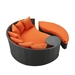 Taiji Outdoor Patio Wicker Daybed - Espresso Orange - MOD7263