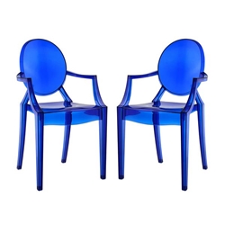 Casper Dining Armchairs Set of 2 - Blue 