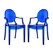 Casper Dining Armchairs Set of 2 - Blue - MOD7327