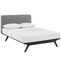 Tracy Queen Bed - Cappuccino Gray 