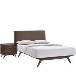 Tracy 2 Piece Queen Bedroom Set - Cappuccino Brown 