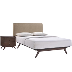 Tracy 2 Piece Queen Bedroom Set - Cappuccino Latte 