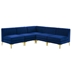 Triumph Channel Tufted Performance Velvet 5-Piece Sectional Sofa - Navy Style B