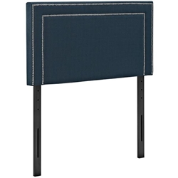 Jessamine Twin Upholstered Fabric Headboard - Azure 