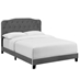 Amelia King Performance Velvet Bed - Gray