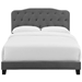 Amelia King Performance Velvet Bed - Gray - MOD7974