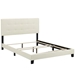 Amira King Performance Velvet Bed - Ivory - MOD7982