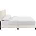 Amira King Performance Velvet Bed - Ivory - MOD7982