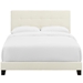 Amira King Performance Velvet Bed - Ivory - MOD7982