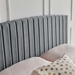 Rebecca Performance Velvet Twin Headboard - Charcoal - MOD8448