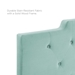 Juliet Tufted Twin Performance Velvet Headboard - Mint - MOD8623