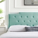 Juliet Tufted Twin Performance Velvet Headboard - Mint - MOD8623