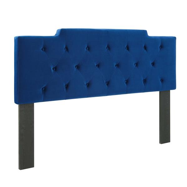 Juliet Tufted Twin Performance Velvet Headboard - Navy 