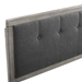 Draper Tufted Twin Fabric and Wood Headboard - Gray Charcoal - MOD8733