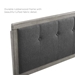 Draper Tufted Twin Fabric and Wood Headboard - Gray Charcoal - MOD8733