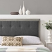 Draper Tufted Twin Fabric and Wood Headboard - Gray Charcoal - MOD8733