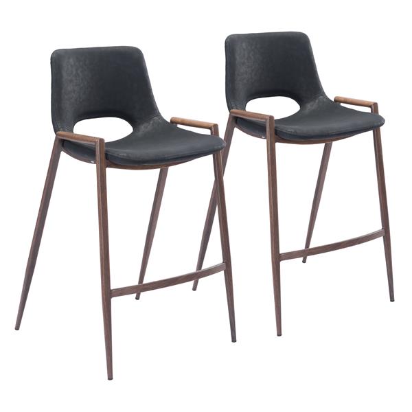 Desi Black Counter Chair - Set of Two 